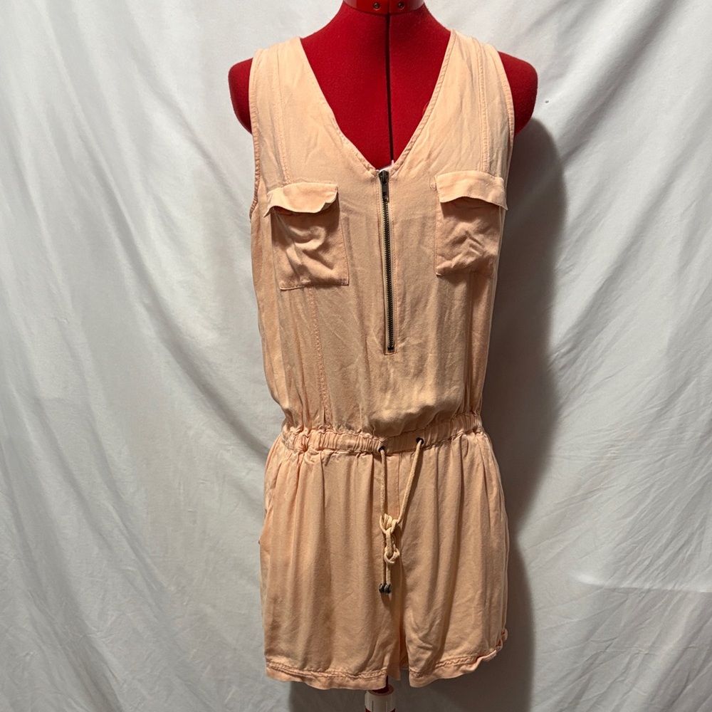 Olive & Oak Peach Jumpsuit with Zipper LL168